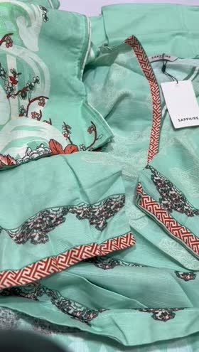 Rs 4900 Sapphire stitched khadar 3 pc  ~ SMALL Rs 4900 Sapphire stitched khadar 3 pc  ~ SMALL